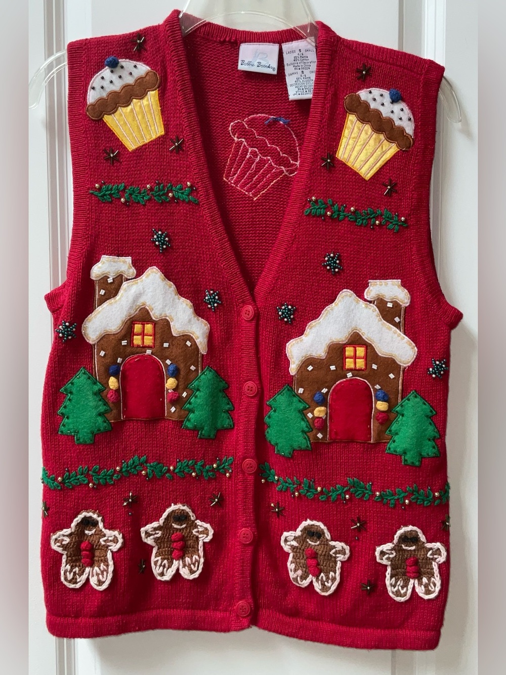 Vintage Bobbie Brooks Y2K Christmas Vest